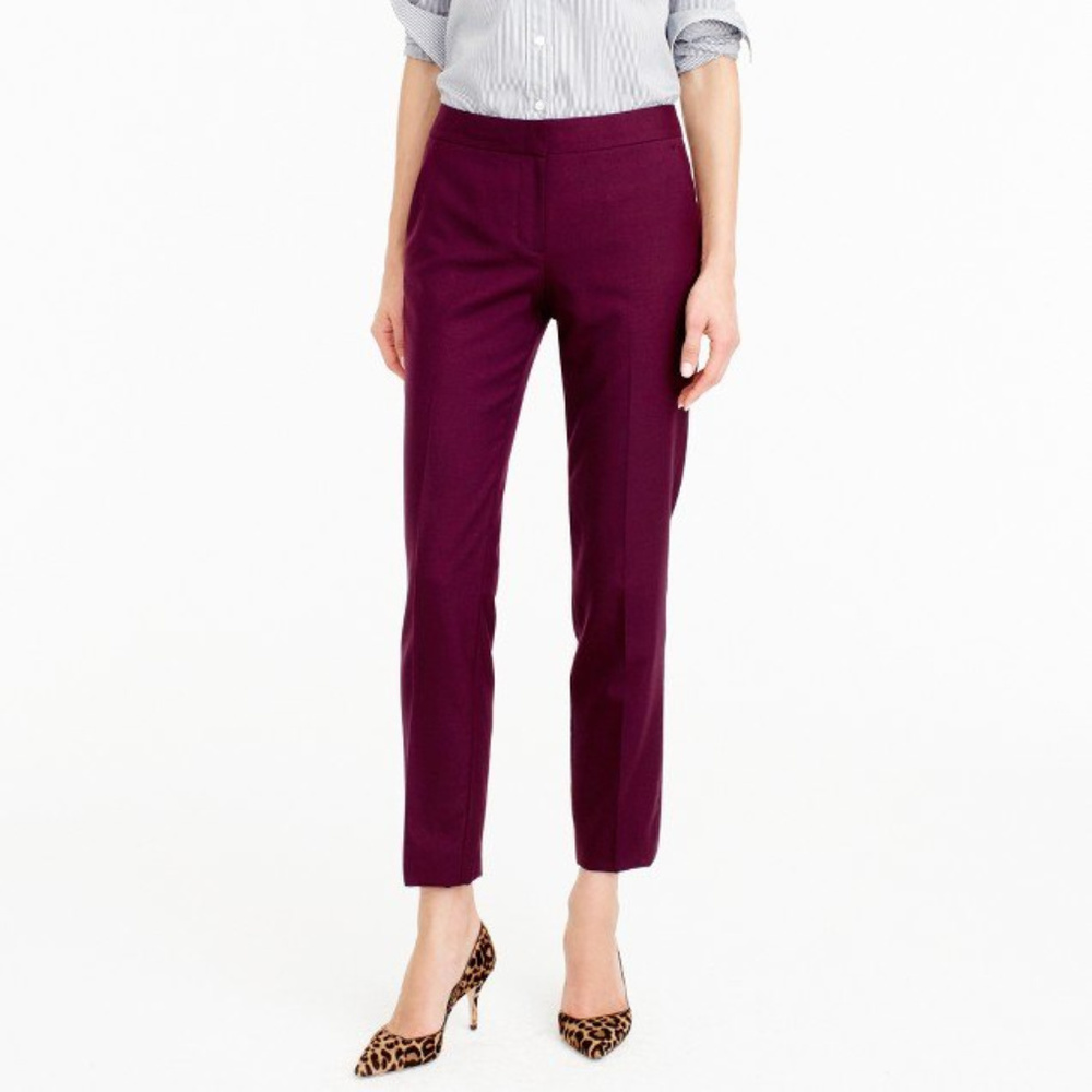 J.Crew Paley pant in Super 120s wool NWOT